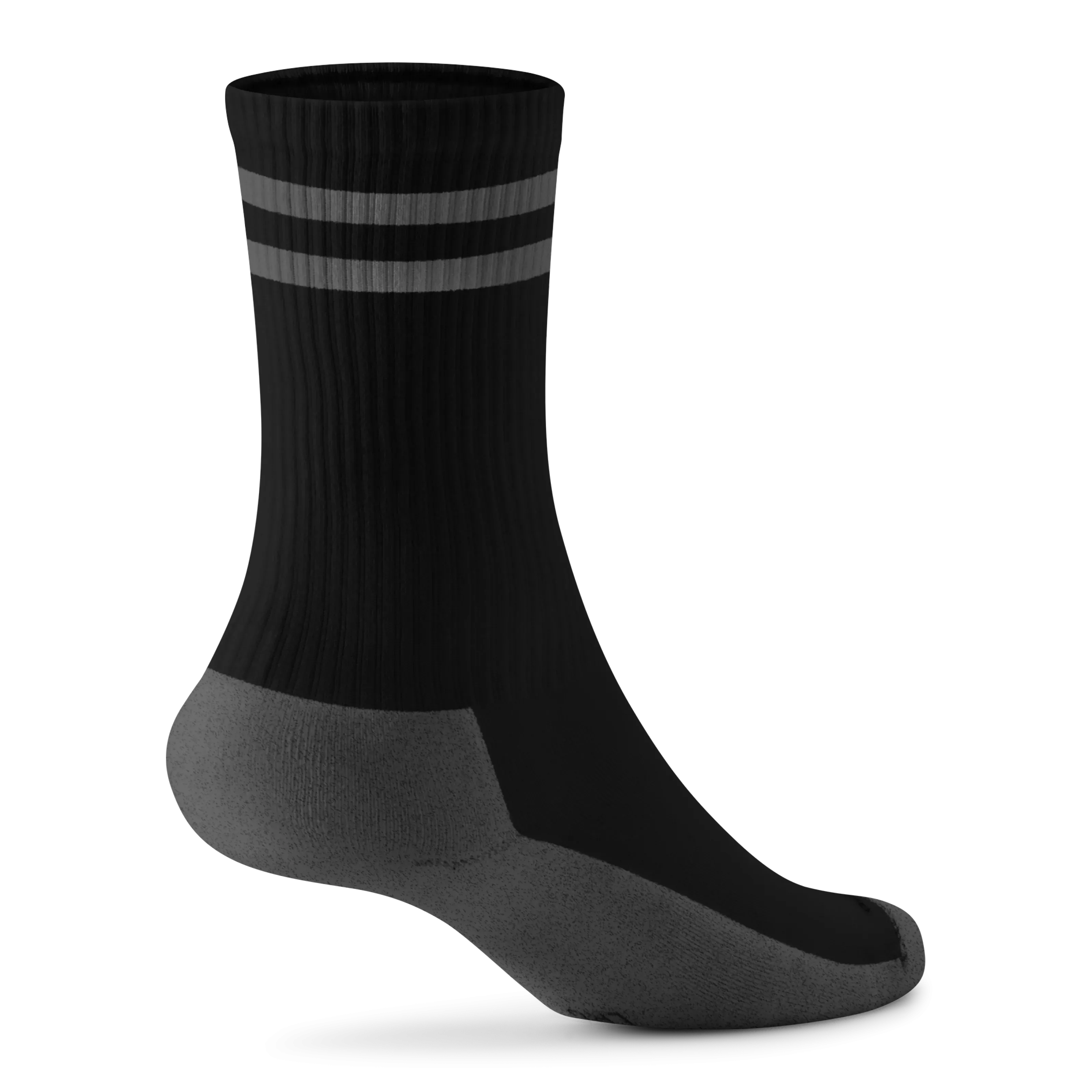 Allbirds Anytime Crew Sock – Natural Black/Dark Grey Stripe 81583328