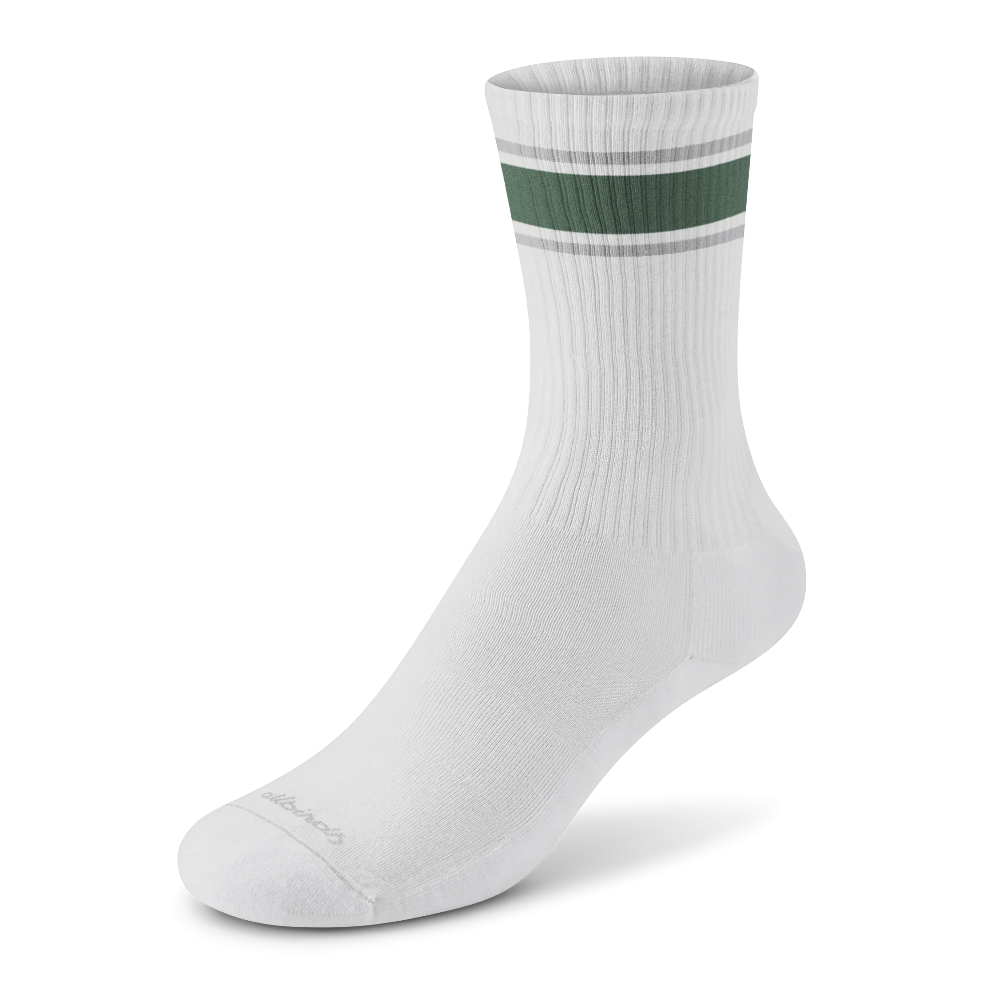 Allbirds Anytime Crew Sock – Blizzard, Verdant Green 78738258